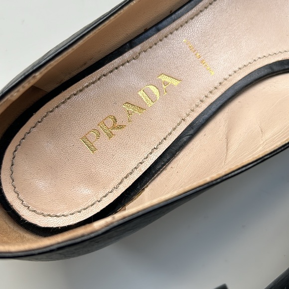 Prada black leather heels - Picture 10 of 12